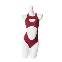 Haute qualité quatre couleurs Nylon Sexy dames Sport body grande taille femmes Fitness vêtements strass vêtements de danse exotique