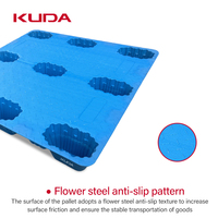 Palette en plastique Kuda 1111A-CSJJ, plaque de base anti-humidité pour entrepôt, palette de stockage pour atelier industriel 1100x1100x150mm