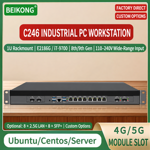 อุปกรณ์ไฟร์วอลล์แบบติดตั้งบนแร็ค BKHD 1U C246 8 LAN 2 พอร์ต 5GbE 1U สำหรับเซิร์ฟเวอร์รักษาความปลอดภัยเครือข่าย Intel LGA1151 พร้อม Multi WAN Gateway - Product Image 1