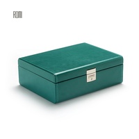 Boîte à bijoux en cuir vert antique, 1 pièce, support avec organisateur de voyage pour bracelets, bracelets, bagues, boucles d'oreilles cadeau