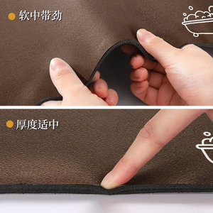 Tapis de bain rectangulaire gris foncé absorbant et antidérapant pour salle de bain, toilettes, entrée - Product Image 5