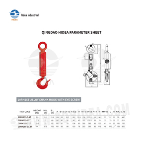 Hidea Bán Buôn Tùy Chỉnh Nâng Móc Subsea Rov Móc Wll 5.4T - 31.5T G80 Rov Chân Móc Với Mắt Vít - Product Image 2