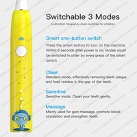 Cepillo de Dientes Eléctrico Sónico de Cerdas Suaves para Niños Pequeños, Paquete de 2 Cabezales, Recargable por USB de 400 mAh, Carga Directa, Resistente al Agua IPX7, Temporizador de 2 Minutos
