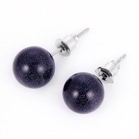 Nouveau fait à la main pierre naturelle Jade perlé boucles d'oreilles multicolore perles de pierre rondes guérison cristal boucles d'oreilles pour femmes filles