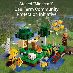 كتل بناء شعبية بلدي العالم قرية الأولاد التجمع ألعاب تعليمية الثعلب كوخ بناء كتل هدية التجمع - Product Image 5