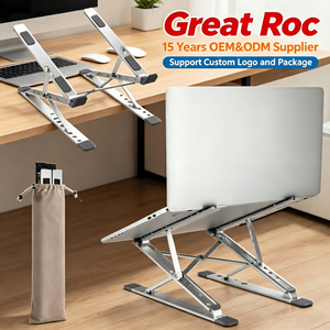 Supporto per Laptop in Alluminio con 16 Angoli Regolabili, Capacità di Carico 8 Kg, Rialzo Pieghevole per Notebook fino a 17 Pollici - Product Image 2