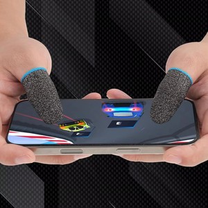 Mobile Phone <strong>Silver</strong> Fiber Gaming Sweat-Proof Finger Cover PUBG Mobile Game Finger Flash Sleeves for PUBG Gaming <strong>Gloves</strong> - Product Image 3