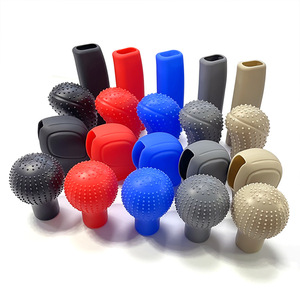 Universal Rubber Soft Anti Protector 4-Spoke Car <b>Gear</b> Shift <b>Knob</b> Cover Steering Wheel Cover Handbrake Case - Product Image 5