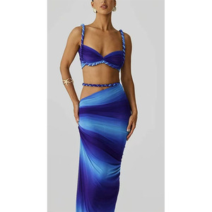 Conjunto de Bikini Brasileño de Dos Piezas para Mujer, con Aros, Cintura Alta, Estampado Floral, Tanga, 100% Nailon, Crystal Beach - Product Image 2