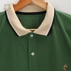 Organic Cotton Pique Polo Shirts Sustainable Short Sleeve Men Polo Shirt Casual Pique Clothing Custom Men's Clothes