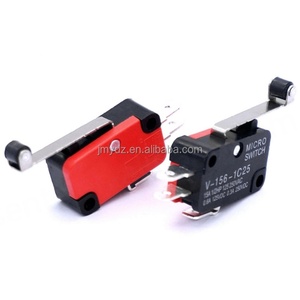 ไมโครสวิตช์ V-156-1c25 KW7-2 KW7 จุดสัมผัสทองแดงพร้อมคันโยกแบบล้อ 5A250V V-156-1C25 ลิมิตสวิตช์ - Product Image 4