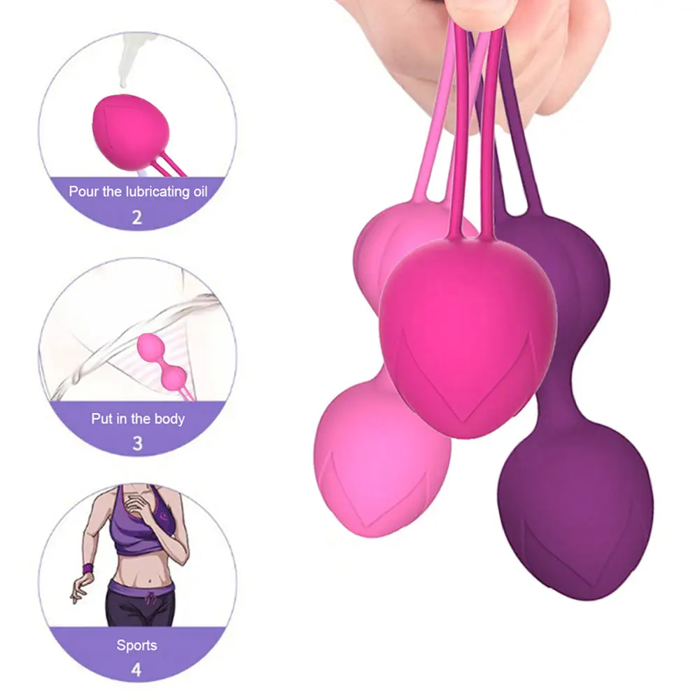 3 Set Silikon Vibrierende Liebe Ei Klitoris Kirsche Kegel Ball Frauen Sexspielzeug Enge Übung Kegel Bälle