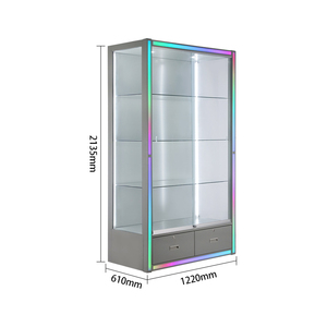 Cửa Hàng quà tặng đồ nội thất kim loại khung hiển thị búp bê cửa hàng kính tủ trường hợp cửa hàng đồ chơi giới thiệu kính hiển thị cho số liệu cửa hàng - Product Image 6