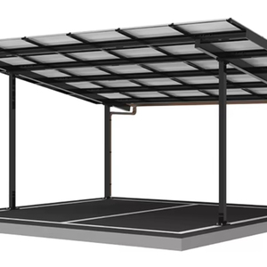 Structure en aluminium à double colonne personnalisable prix d'usine BIPV système de montage d'abri de voiture <span class=keywords><strong>solaire</strong></span> parkings - Product Image 1