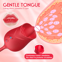 Beliebter Klitoris-Saugvibrator Fitness-Massagegerät Sexspielzeug Rosa Blumen-Vibrator Rosen-Vibrator Dildo-Vibrator für Frauen