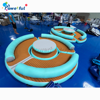 Plate-forme d'eau flottante île gonflable quai flottant extérieur pliable gonflable Drop Stitch Dock