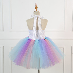 Abito da Principessa Sirena per Bambine con Paillettes e Tutu Arcobaleno <span class=keywords><strong>Unicorno</strong></span>, Costume per Carnevale e Pasqua - Product Image 3