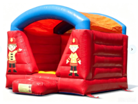 Château gonflable mini sur le thème des pompiers pour enfants, en PVC, capacité 3-5 personnes, idéal pour la location commerciale ou à domicile