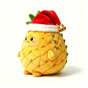 Customize Festive Yellow Pineapple Plush for Holiday Decor, Food-Themed Christmas Pineapple Plushie Gift - Product Image 2