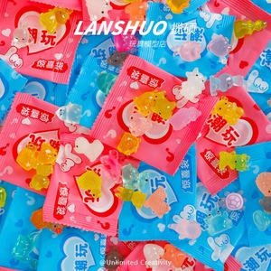 Lanshuo - Bolsa Sorpresa de Animales en Miniatura que Brillan en la Oscuridad, Resina Plástica, Set de Joyería DIY, Adornos de Escritorio - Product Image 3