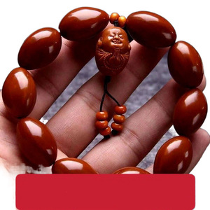 สร้อยข้อมือขัดเงาจากเมล็ดมะกอกพร้อมจี้แกะสลัก ของขวัญเครื่องประดับสำหรับทุกเพศ ต้นกำเนิดจากจินหัว - Product Image 5