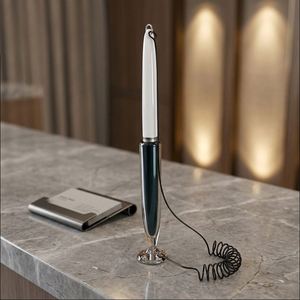 Bolígrafo Clásico de Metal para Negocios con Cristal de Diamante y Punta de 1.0 mm, Bolígrafo de Escritorio con Cadena para Oficina y Hotel - Product Image 1