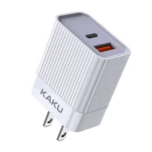 KAKU QC3.0 PD 20W Usb Tipe C Cepat Pengisian Kecepatan Kami Uni Eropa Standar Ponsel Adaptor Charger Dinding