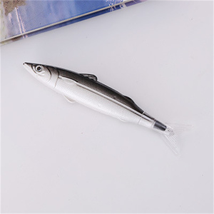 Stylo à bille en plastique 0.5mm noir créatif poisson forme stylos à bille bureau école créative importation Anime papeterie - Product Image 6