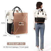 LOVEVOOK 2025 Sac à Dos de Mode Professionnel Décontracté pour Collège et École, en Nylon, Imperméable, pour Voyage, Sac à Dos Personnalisé pour Ordinateur Portable pour Femmes