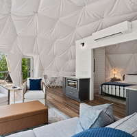 Dôme géodésique de glamping de luxe de 8 m de diamètre, type igloo, à vendre