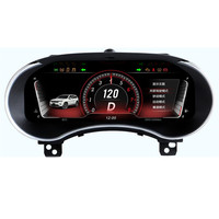 Panel Instrumen Speedometer Digital LCD DOS dengan Wireless Carplay untuk Jeep Grand Cherokee 2014-2018 Layar LCD 12,3 Inci