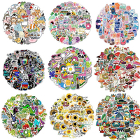 50 autocollants de dessins animés anime, imperméables, pour décorer ordinateur portable, tasse, skateboard, vélo, bagages, pour adolescents et adultes, autocollants en vinyle