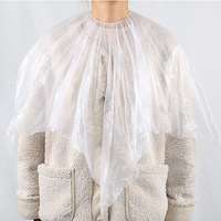 Bavoir de beauté jetable imperméable en plastique PE Cape de coiffure pour salon de coiffure châle permanent de couleur à l'huile pour salon de coiffure