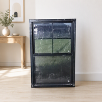 Fenêtres à double battant de style américain Meidoor MD83, dimensions personnalisées, cadre en aluminium à rupture de pont thermique avec serrure de sécurité