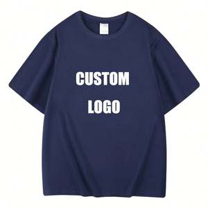 Camisetas Personalizadas al por Mayor para Hombre, de Manga Corta, Color Liso, con Logotipo Impreso, de Algodón Hilado en Anillo - Product Image 1