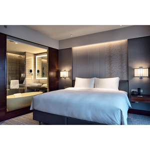 Thổ Nhĩ Kỳ Khách Sạn Sang Trọng Bộ Giường Thương Mại Cấp Kim Loại Căn Hộ Nội Thất Phòng Ngủ Thiết Lập Cuộc Họp Hilton Tiêu Chuẩn Grey - Product Image 2