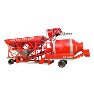 Jenis Drum mobil pencampuran tanaman teknik stasiun beton komersial, tanpa foundation stasiun beton mixer terintegrasi - Product Image 1