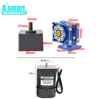 BRINGSMART 5M60GN-RV40-2 Moteur à engrenages à deux étages 60W Moteur à courant alternatif à couple élevé 220V Moteur réducteur à vis sans fin électrique à basse vitesse