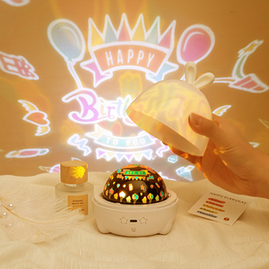 New phổ biến Bunny bé ngủ Quà tặng không gian thỏ hình mini xách tay Máy chiếu <span class=keywords><strong>LED</strong></span> ánh sáng ban đêm chiếu ELF đèn cho Nhà - Product Image 3