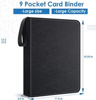 MIO 9 Pocket Top loader Sammelkarten binder für TCG-Kartenspiel-Schwarz