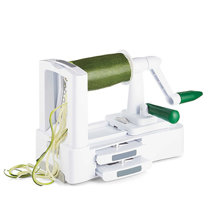 Wholesale Kitchen Accessories Gadget <b>Vegetable</b> <b>Cutter</b> Hand-Driven Three-in-one Rotary with Container Lid Blade Box - Product Image 2