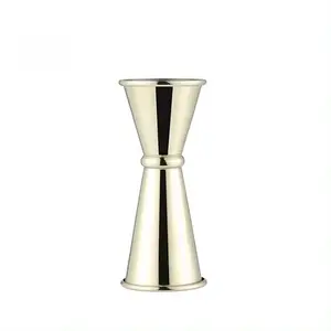 Stile moderno in acciaio inox Barware strumenti di misura del vino tazza di metallo Bar oro doppio Cocktail Jigger con scala