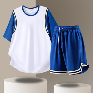 Custom Men's Breathable <b>Mesh</b> <b>Two</b> <b>Piece</b> Patchwork Training Shorts Quick Dry Sports Suit Men Basketball Jersey <b>Set</b> - Product Image 1