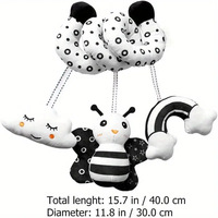 Jouets Montessori JET OEM Tambour tactile sensoriel et cloche à main Cartes sensorielles noir et blanc pour le développement sensoriel Jouets éducatifs