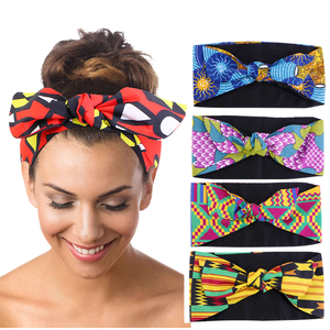 Bonne qualité Juding on African Print a Knot Color Bub Lined a Bow Headband avec un Turban populaire JDF-08 - Product Image 1