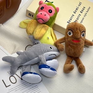 Nuevo Llavero de Peluche al por Mayor <span class=keywords><strong>Shan</strong></span> Hai Jing, Juguetes de Peluche de Elefantes, Ranas y Tiburones con Palitos de Madera Tung Tung Tung Sahur para Niños - Product Image 1