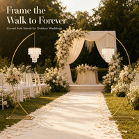 Nouveau style de décoration de scène de mariage en plein air, style romantique de jardin, avec support de lustre en cristal et décorations en fer forgé
