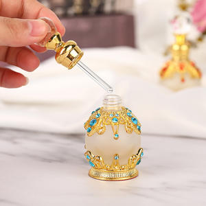 Botella de Perfume de Joyería Esmaltada, Botella Redonda para Aceites Esenciales de 15 ml, Botella de Metal para Esencia de Aceite Esencial de Oriente Medio, Dubái - Product Image 2