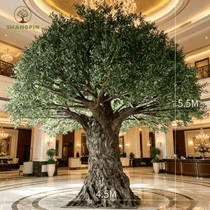 Arbre d'<span class=keywords><strong>olivier</strong></span> artificiel sur mesure 4,5*5,5m, ultra réaliste, amovible et facile à installer, livraison porte-à-porte pour la décoration d'hôtels et <span class=keywords><strong>de</strong></span> cafés design - Product Image 5