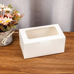 Bánh trắng hộp cookie với cửa sổ thân thiện với môi vật liệu tái chế bao bì cho sô cô la dâu tây bánh ngọt kẹo bánh rán - Product Image 1